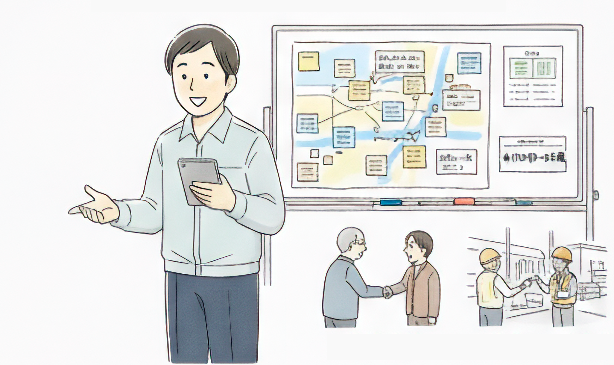 現在の業務内容のイラスト