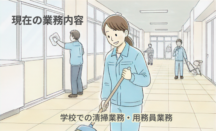 現在の業務内容のイラスト